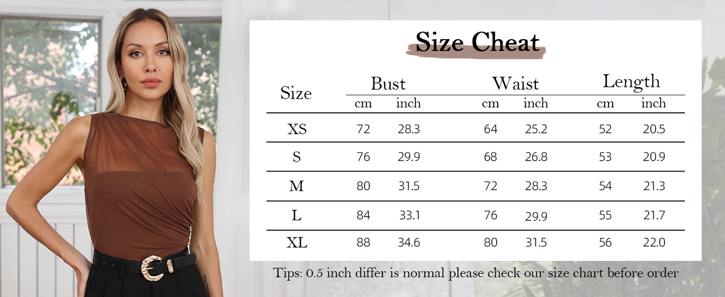 Women Mesh Tank Top with Tube Lining 2024 Summer Ruched Sleeveless Shirts Boat Neck Going Out Tops