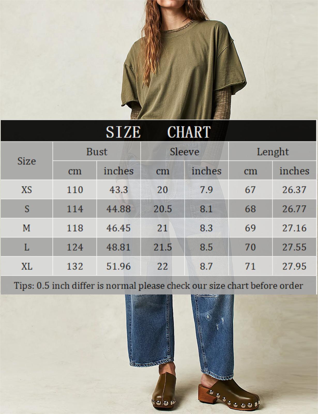 Women's Oversized T Shirts Casual Short Sleeve Shirts Loose Crewneck Drop Shoulder Pullover Tops Tees